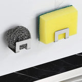 Sink Drain Rack Stainless Steel Dishcloth Rack Holder Self Adhesive Dishcloth Up Storage Hook Kitchen Cleaning Storage Shelf For