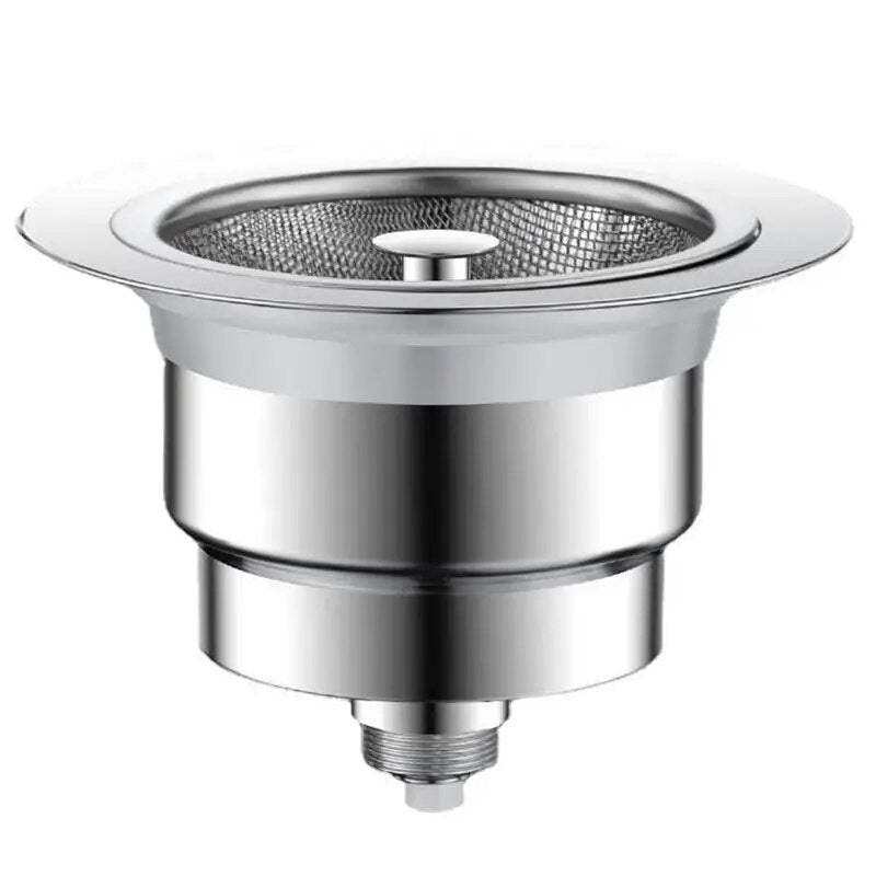 Sink Plug Stainless Steel Sink Filter Drain Strainer Portable Reusable Wash Basin Bounce Drain Filter For Kitchen Sink