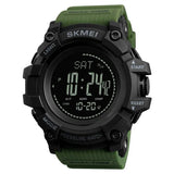 Skmei Pedometer Digital Sport Watches Mens Altimeter Thermometer Weather Tracker Wristwatches Waterproof Pressure Compass Clock