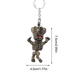 Skull Pendant For Keys Creepy Skull Keychain Pendant Seasonal Decor Party Favors For Backpack Shoulder Bag Key Chain Mobile