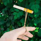Smoking Ring Holder For Men Smoking Ring Clip Blunt Holder Copper Ring Finger Clamp Skull Shape Smoking Jewelry Smoke Holder