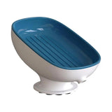 Soap Box Self-Draining Soap Storage Rack Suction Cup Soap Dish Soap Saver Tray Bathroom Artifact 20-degree Tilt