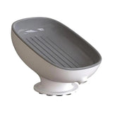 Soap Box Self-Draining Soap Storage Rack Suction Cup Soap Dish Soap Saver Tray Bathroom Artifact 20-degree Tilt