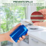 Soda Can Covers Lids 6Pcs Silicone Beer Beverage Protector Reusable Soda Can Cover Camouflage Color Soda Saver Can Spill Guard