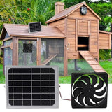 Solar Powered Exhaust Fan Outdoor Aluminum Frame Solar Panel Ventilation Fan Waterproof Design Indoor Exhaust Supplies For