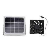 Solar Powered Exhaust Fan Outdoor Aluminum Frame Solar Panel Ventilation Fan Waterproof Design Indoor Exhaust Supplies For