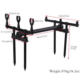 Sougayilang Top Quality Adjustable Retractable Carp Fishing Rod Stand Holder for 3 Fishing Rods Carp Fishing Equipment Pesca