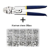 Special Aluminum Sleeve Crimping Pliers For Steel Wire Rope Fishing Clamp Chuck Shearing Hardware tools Crimping Range 0.1-2.2mm