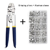 Special Aluminum Sleeve Crimping Pliers For Steel Wire Rope Fishing Clamp Chuck Shearing Hardware tools Crimping Range 0.1-2.2mm