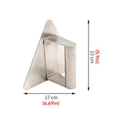 Stainless Steel Burger Press Hamburger Meat Smasher Triangle Shape Flat Top Burger Press With Handle For Bacon Chef Patty Maker