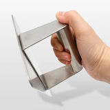 Stainless Steel Burger Press Hamburger Meat Smasher Triangle Shape Flat Top Burger Press With Handle For Bacon Chef Patty Maker