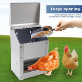 Stainless Steel Chicken Feeder Trough Automatic Poultry Chicken Feeding Box Cage Pigeon Feeder Duck Food Bowl 10L
