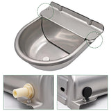 Stainless Steel Cow Water Drinker Bowl Automatic Float Valve Trough Horse Cow Water Bowl Supplies Sheep Dog Pet Goat Cattle