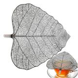 Stainless Steel Tea Strainer Leaf Shape Kung Fu Tea Cup Strainer Reusable Stainless Steel Tea Strainer Maple Coffee Mugs Tea Cup