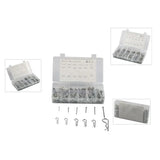 Steel Cotter Hitch Pin Assortment Kit Zinc Plated R Shaped Clips 12 Sizes Hardware Pins Towing Hitch Clips For Lawn Mowers