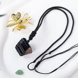 Stone Pendant Necklace Raw Stone Pendant Mental Soothe Necklace Women's Pendant Necklaces For Working Home Shopping Dating
