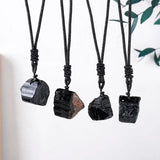 Stone Pendant Necklace Raw Stone Pendant Mental Soothe Necklace Women's Pendant Necklaces For Working Home Shopping Dating