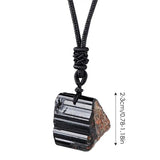 Stone Pendant Necklace Raw Stone Pendant Mental Soothe Necklace Women's Pendant Necklaces For Working Home Shopping Dating