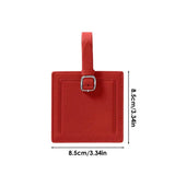 Suitcase Labels PU Square PU Luggage Label For Airplane Wear-Resistant Label For Trip Security For Travel Bag Suitcase School