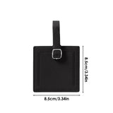 Suitcase Labels PU Square PU Luggage Label For Airplane Wear-Resistant Label For Trip Security For Travel Bag Suitcase School