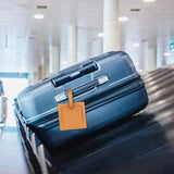 Suitcase Labels PU Square PU Luggage Label For Airplane Wear-Resistant Label For Trip Security For Travel Bag Suitcase School