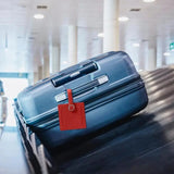 Suitcase Labels PU Square PU Luggage Label For Airplane Wear-Resistant Label For Trip Security For Travel Bag Suitcase School