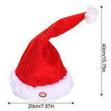 Swing Moving Santa Hat Warm And Skin-Friendly Christmas Hats Singing And Swinging Seasonal Decors For Parties New Year Eve