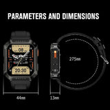 T8 PRO Outdoor Military Smart Watch Men Bluetooth Call Sport Smartwatch 2.01 Inch Big Screen Voice Assistant Fitness Watches