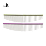 TAA Pet Grooming Comb Professional Sparse&Dense Double Teeth Crescent Comb Dog Comb Pet Accessories Cat Hair Open Knots Pet Tool