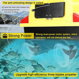 TESLAX 24000mAh GPS RC Fishing Bait Boat,500M Remote Control Fish Finder,2Kg Loading Automatic Cruise/Return/Route Correction