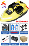 TESLAX 24000mAh GPS RC Fishing Bait Boat,500M Remote Control Fish Finder,2Kg Loading Automatic Cruise/Return/Route Correction