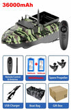 TESLAX 36000mAh 500M Distance,RC Fishing Bait Boat,2Kg Loading,Low Battery Alarm,2 High-Speed Motors, Resistant To Level 8 Winds