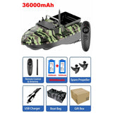TESLAX 36000mAh 500M Distance,RC Fishing Bait Boat,2Kg Loading,Low Battery Alarm,2 High-Speed Motors, Resistant To Level 8 Winds