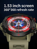 TF10 Pro Smartwatch 1.53 Inch HD Screen Custom Dial Voice Assistant 25 Days Standby Time Military Sport Smart Watch Men