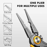 TRUSCEND Fishing Pliers Upgraded Muti-Function Fishing Gear Hook Remover Resistant Harshest Salt Fishing Tools Gifts for Men