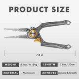TRUSCEND Fishing Pliers Upgraded Muti-Function Fishing Gear Hook Remover Resistant Harshest Salt Fishing Tools Gifts for Men
