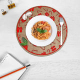 Table Mat Flower Golden PVC Placemat Hollow Insulation Coaster Pads Table Bowl Home Christmas Modern Style Decor Heat Resistant