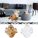 Tiger Dog Halloween Costume Pet Cosplay Clothes Hooded Cat Coat Hoodie Warm Winter Apparel Pet Funny Uniform Cute Dog Cosplay