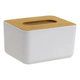 Tissue Box Cover For Table Modern Napkin Dispenser With Bamboo Lid Napkin Holder For Facial Tissues Napkins Tissue Papers Dryer