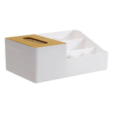 Tissue Box Cover For Table Modern Napkin Dispenser With Bamboo Lid Napkin Holder For Facial Tissues Napkins Tissue Papers Dryer