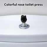 Toilet Button Pusher Self-Adhesive Fashionable Rose Shape Button For Toilet Tank Home Decor Products For Bedroom Bathroom Toilet