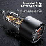 Toocki 175W USB Car Charger PD3.0 QC4.0 PPS Fast Charging Type C Car Phone Charger For iPhone 15 14 Pro Max Xiaomi Samsung S23