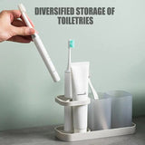 Toothbrush Organizer 3 Slots Bathroom Accessory Set Space-saving Toothpaste Caddy And Storage Organizer For Shower Kitchen Floss