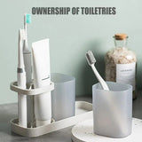 Toothbrush Organizer 3 Slots Bathroom Accessory Set Space-saving Toothpaste Caddy And Storage Organizer For Shower Kitchen Floss