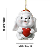 Tree Decoration Santa Claus 2D Mini Snowman Ornament With Lanyard Christmas Figurine Ornaments For Classrooms Garden Car