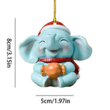 Tree Decoration Santa Claus 2D Mini Snowman Ornament With Lanyard Christmas Figurine Ornaments For Classrooms Garden Car