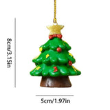 Tree Decoration Santa Claus 2D Mini Snowman Ornament With Lanyard Christmas Figurine Ornaments For Classrooms Garden Car