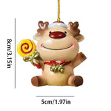 Tree Decoration Santa Claus 2D Mini Snowman Ornament With Lanyard Christmas Figurine Ornaments For Classrooms Garden Car
