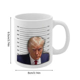 Trump Mugshot Cup 350ml Novelty Mug Cup With Trump Booking Party Photobooth Props For Cold Soda Water Milk Tea Milk Powder Soy