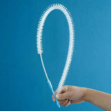 Tube Spiral Cleaning Brush Spiral Bending Hair Catchers Non-slip Dredging Brush Household Cleaning Brushes For Bathroom Sewers